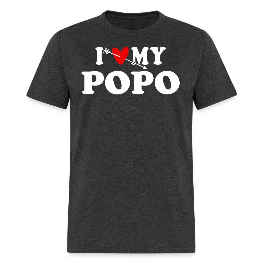 I Love My Popo Family Reunion T-shirt - heather black