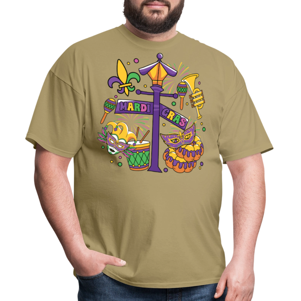 Funny And Festive Mardi Gras Outfit Mardi Gras Party T-Shirt - khaki