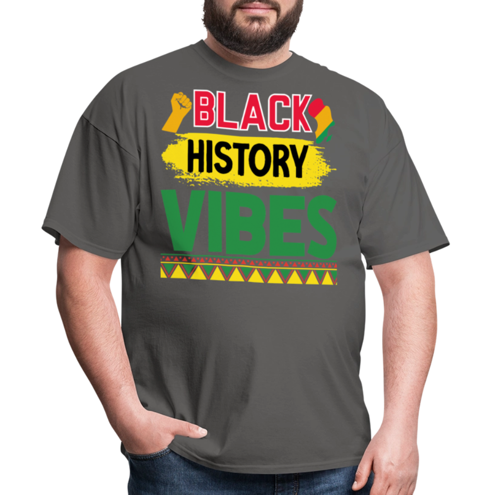 Black history vibes Shirt For Celebrations Black History Month T-shirt - charcoal