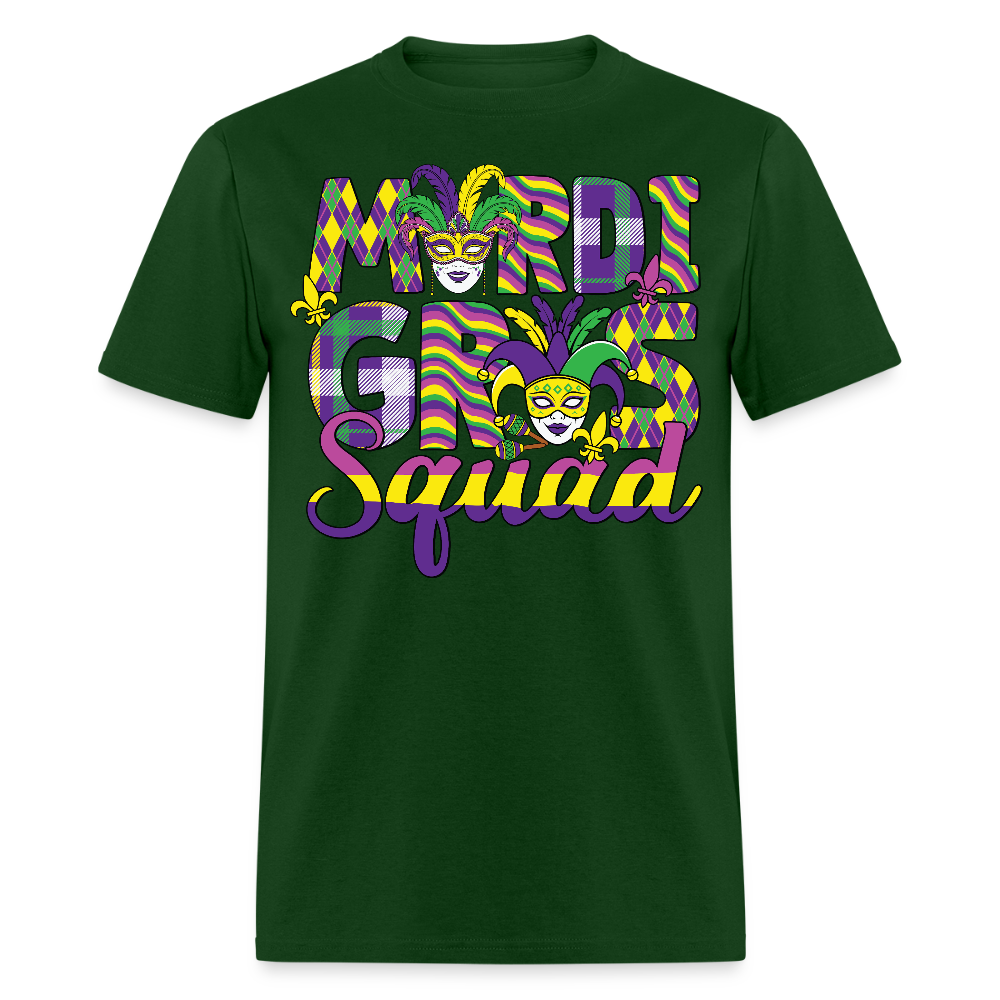 Funny And Festive Mardi Gras Party T-shirt - forest green