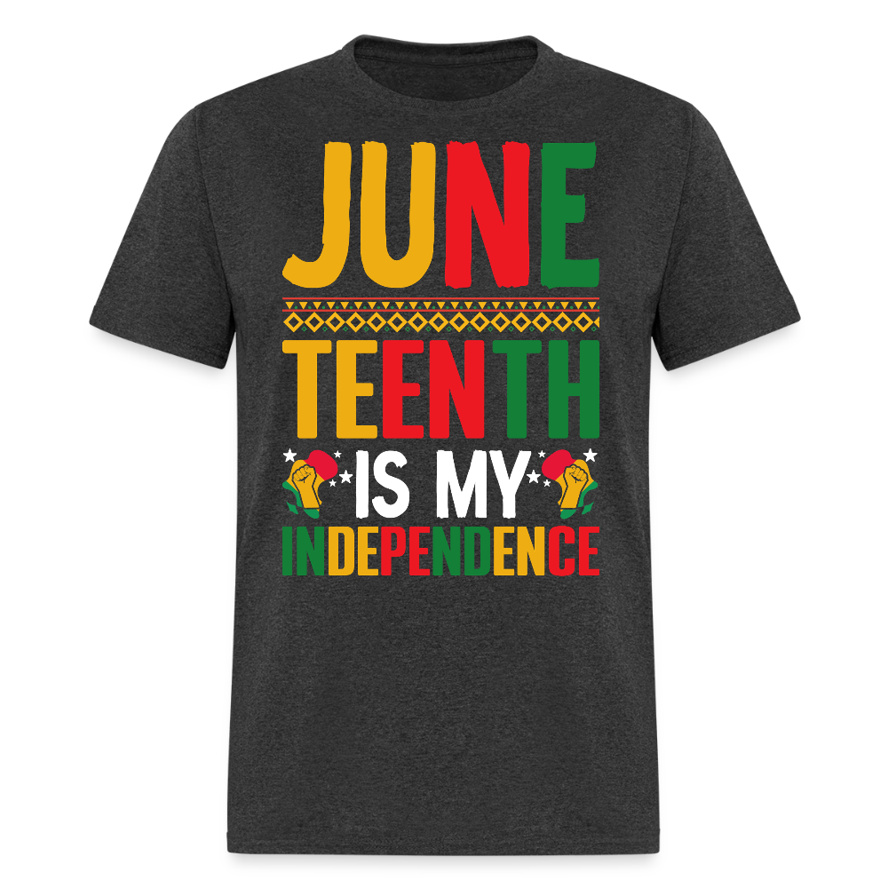 Juneteenth Independence Black History Celebration T-shirt - heather black