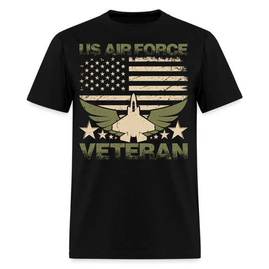 US Air Force Veteran Patriotic Military T-shirt - black