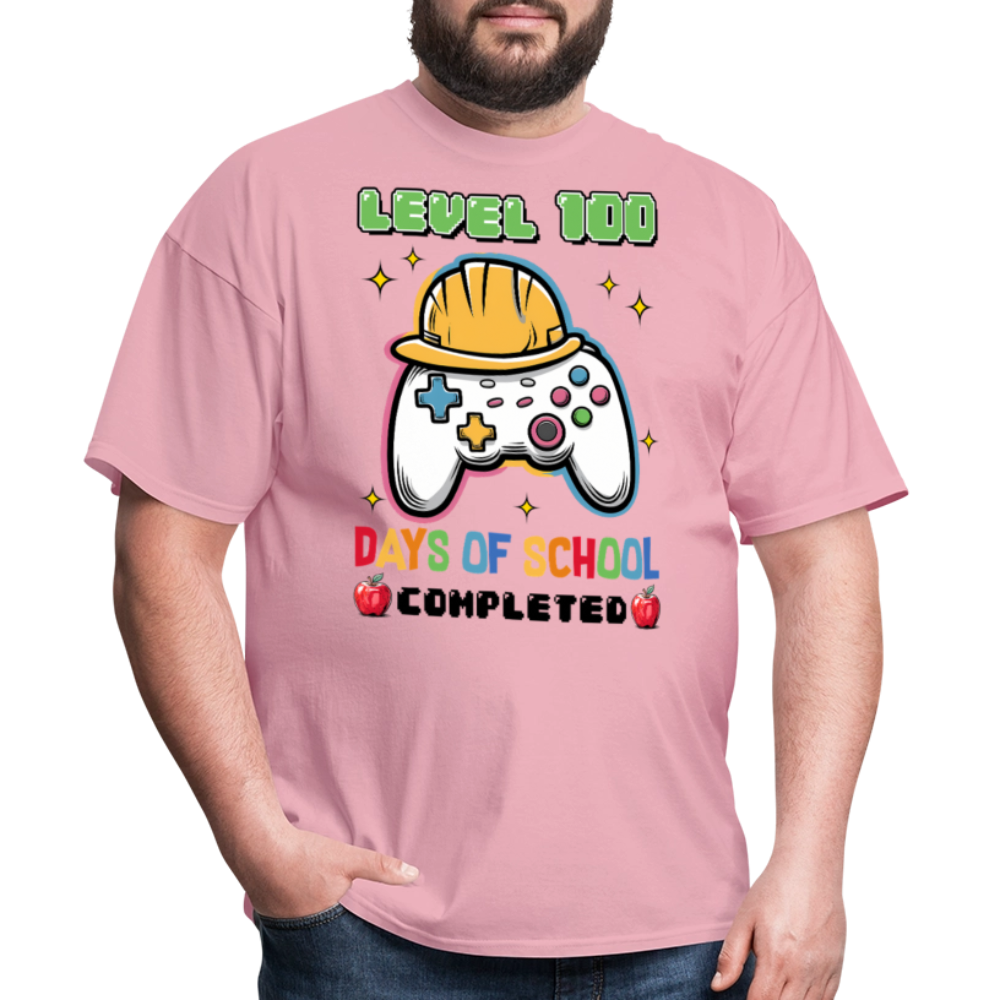 Level 100 Days Of School Gamer Shirt Level Up School Milestone T-shirt - pink