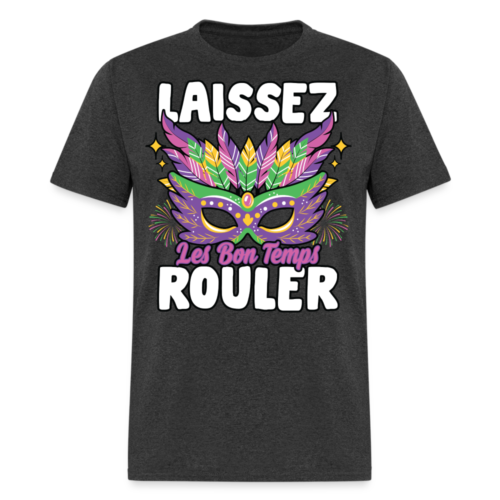 Mardi Gras Party Tee Laissez Les Bon Temps Roule T-shirt - heather black