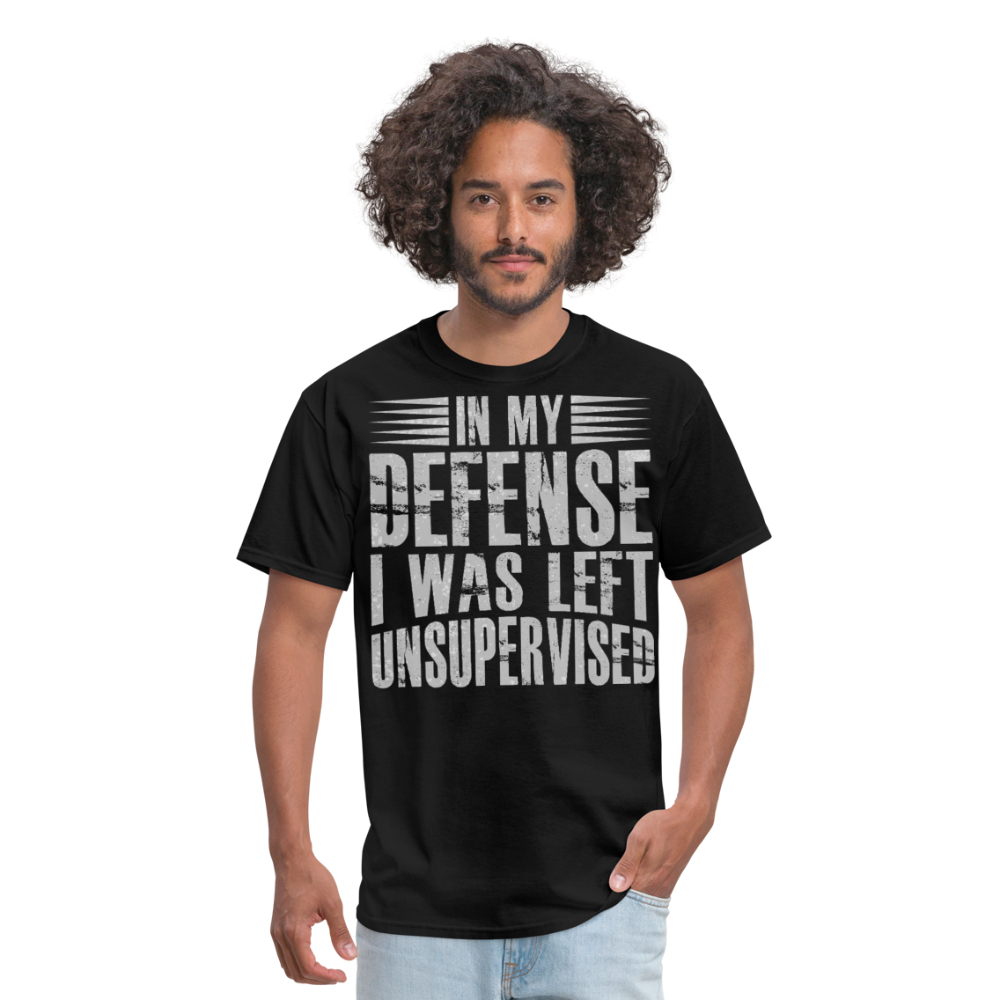 Unique In My Defense Graphic Tees Unisex Classic T-Shirt - black