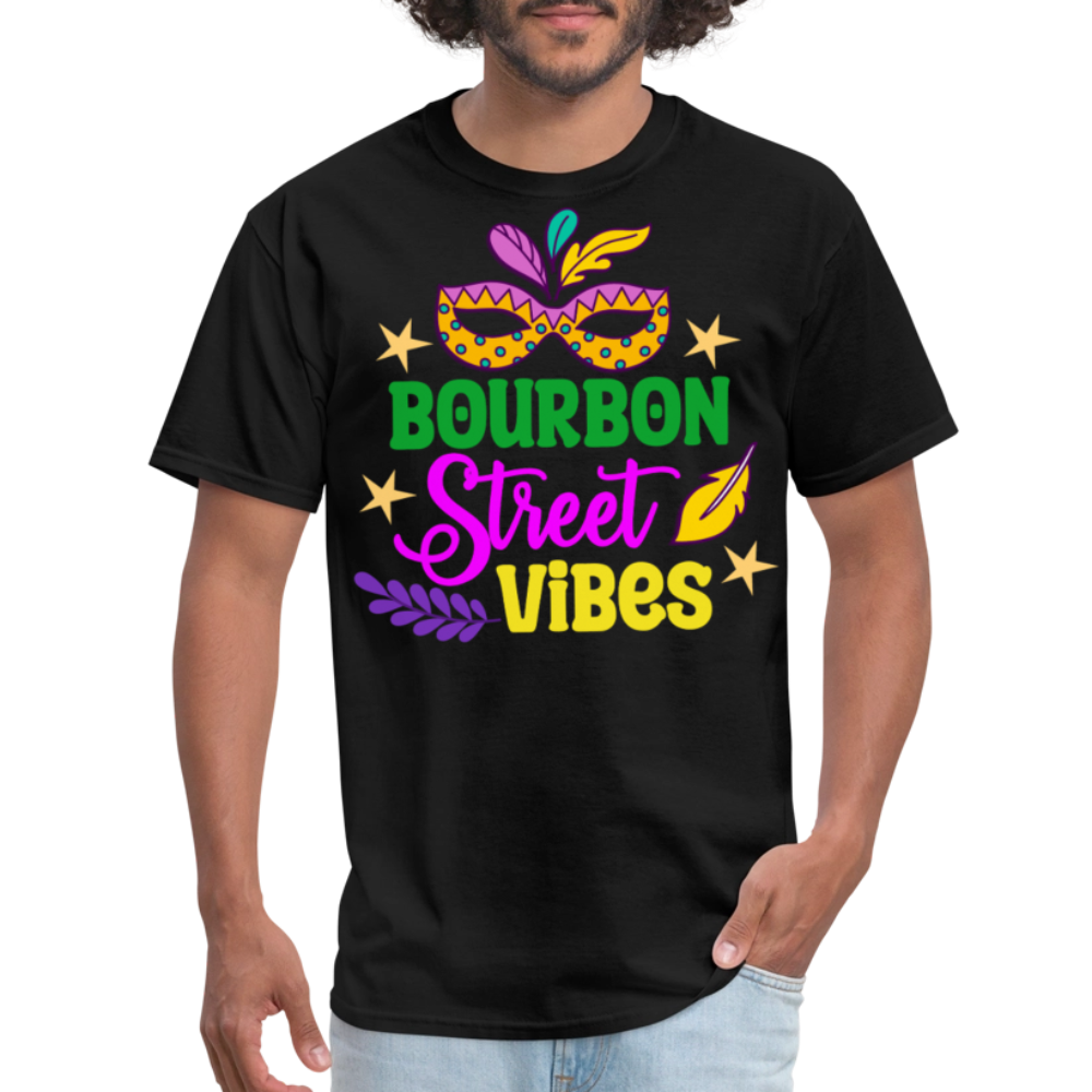 New Orleans Festival Party Tee Bourbon Street Mardi Gras Vibes T-shirt - black