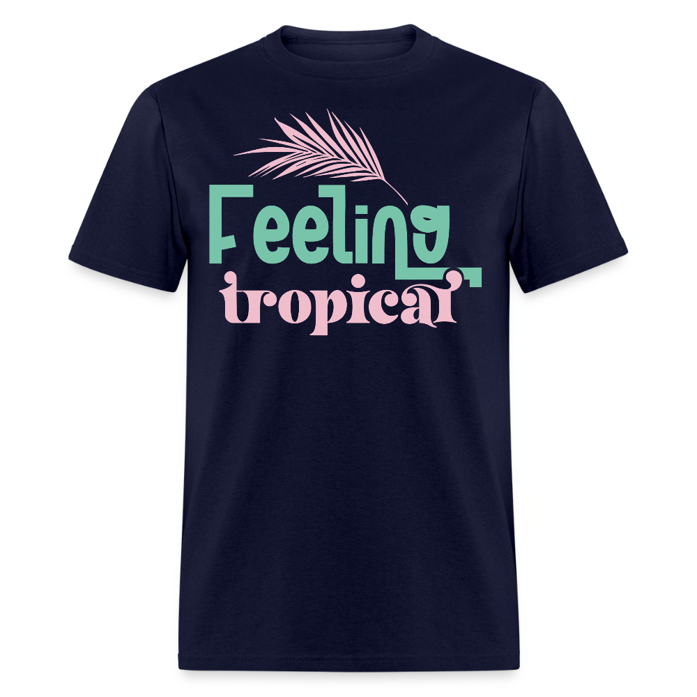 Tropical Summer Pastel Beach Vacation T-shirt - navy