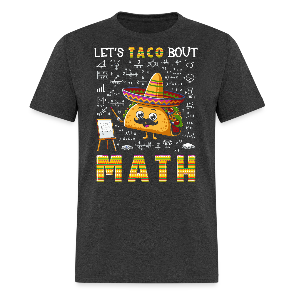 Funny Taco Math Shirt For Teachers Cute Kawaii Taco T-shirt - heather black