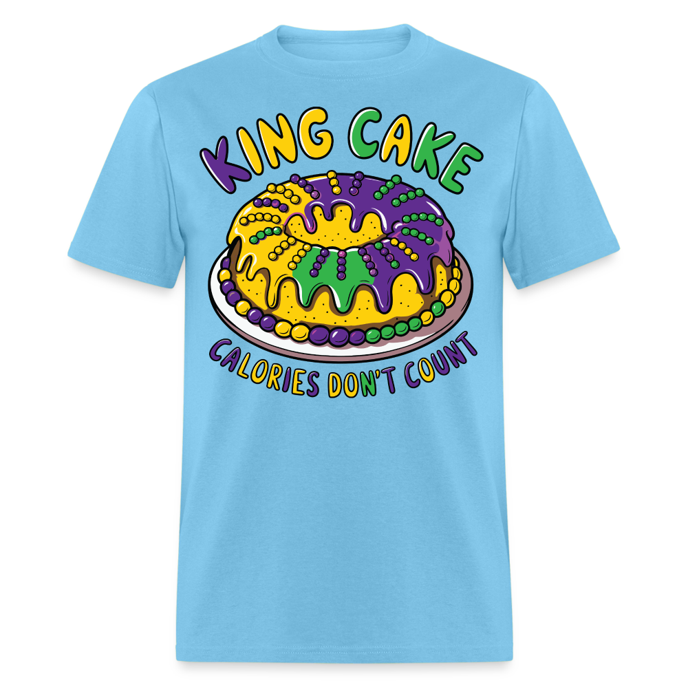 Fat Tuesday Celebration Mardi Gras King Cake T-shirt - aquatic blue