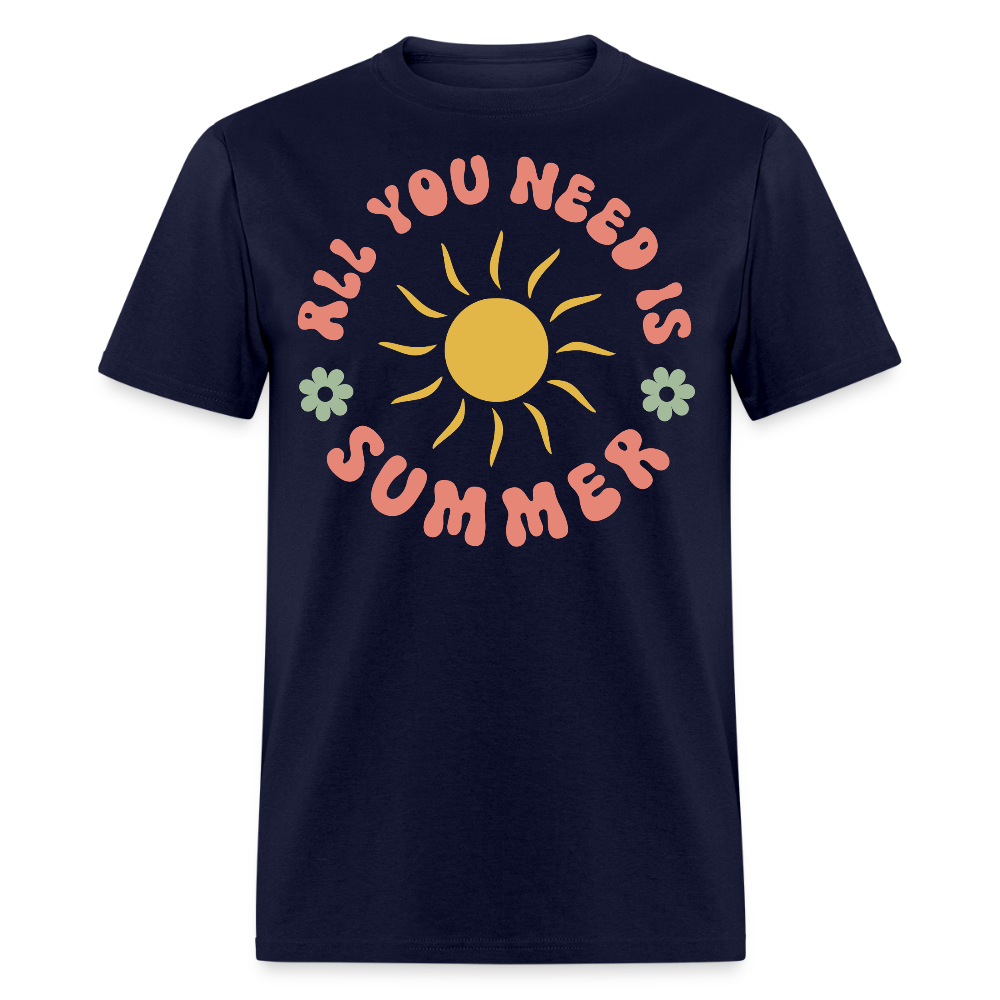 Vintage All You Need Is Summer T-shirt - navy