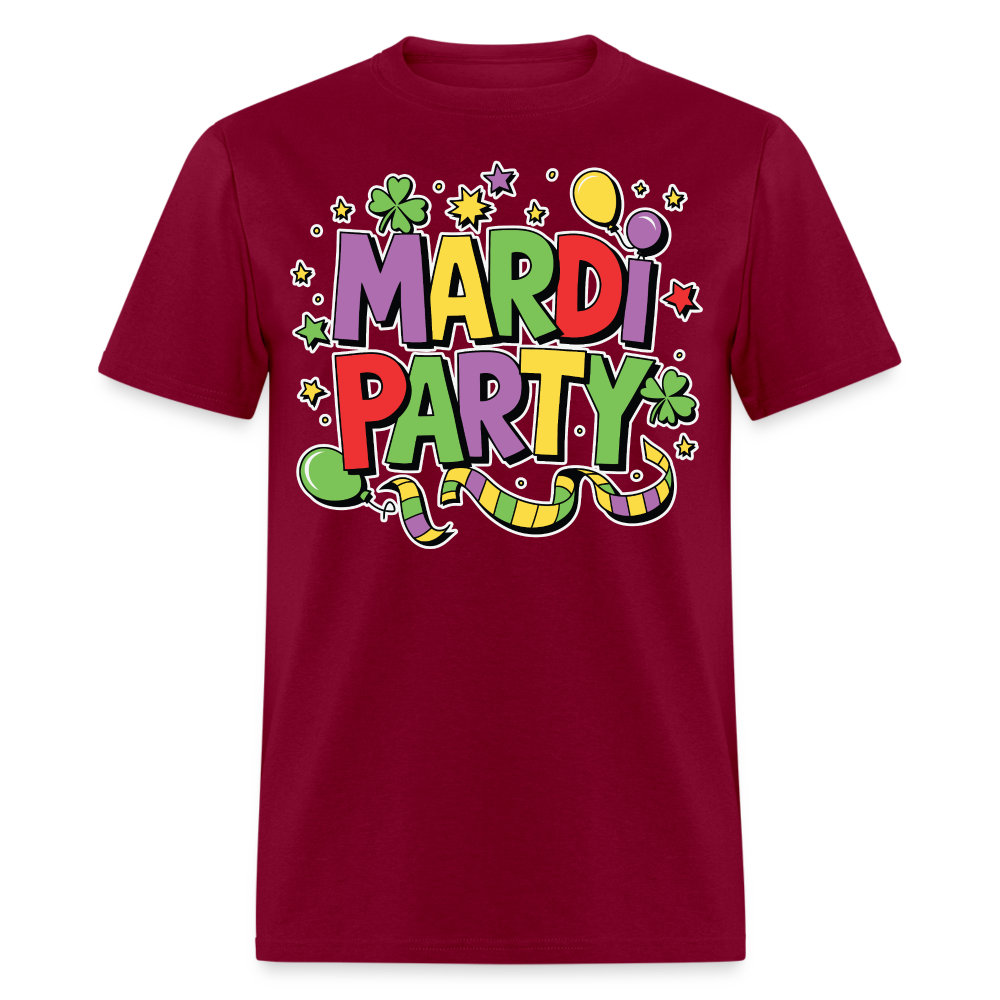 Mardi Gras Party Shirt For Men and Women New Orleans Festival T-shirt - burgundy