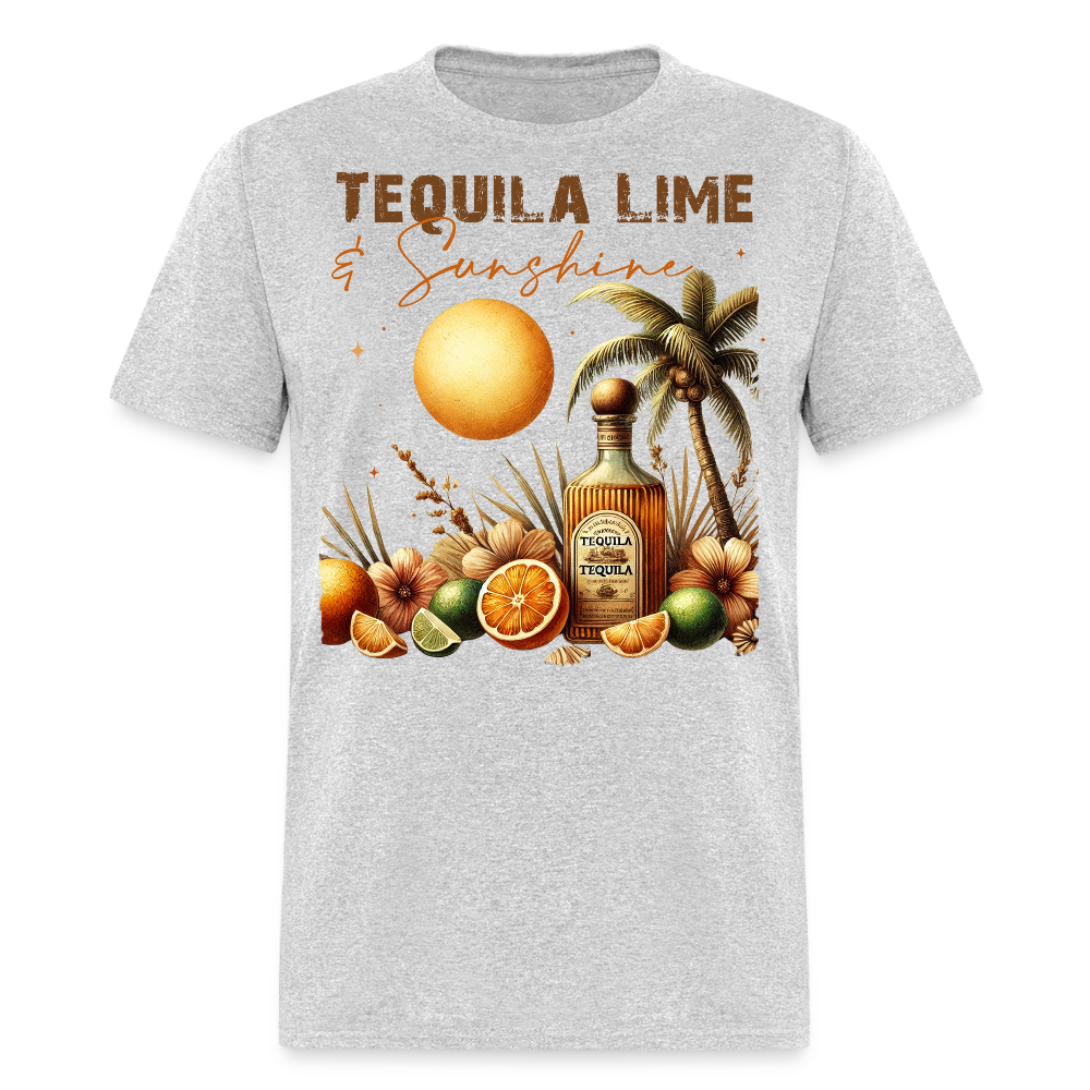 Tequila Lime And Sunshine Summer T-shirt - heather gray