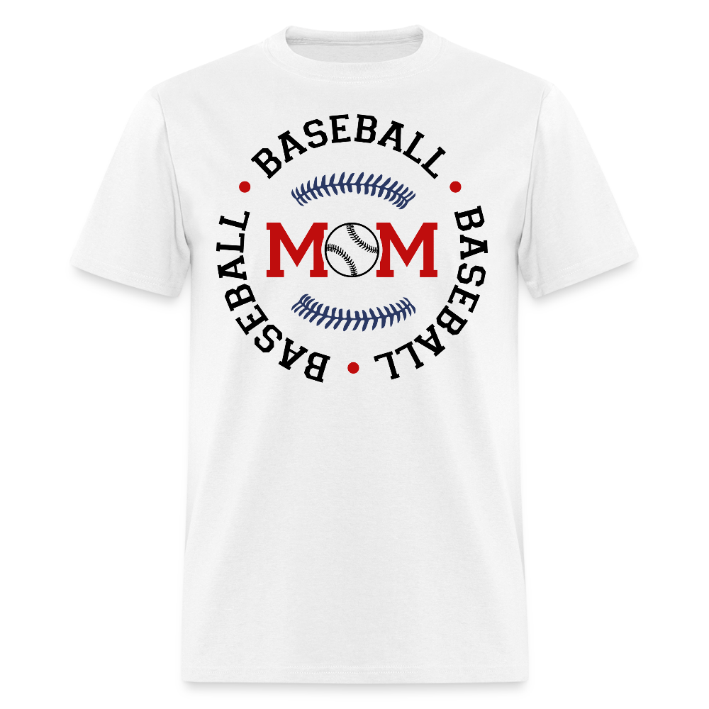 Baseball Mom Life Graphic T-shirt - white