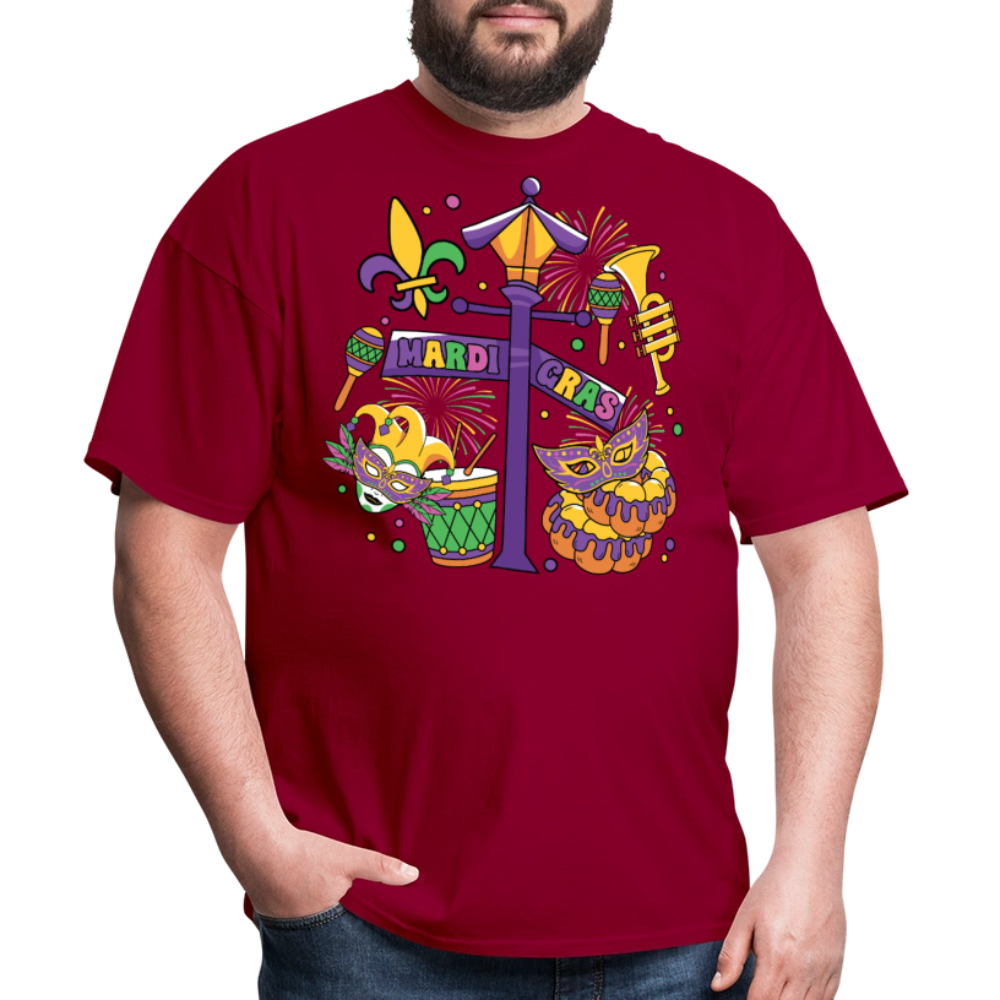 Funny And Festive Mardi Gras Outfit Mardi Gras Party T-Shirt - dark red