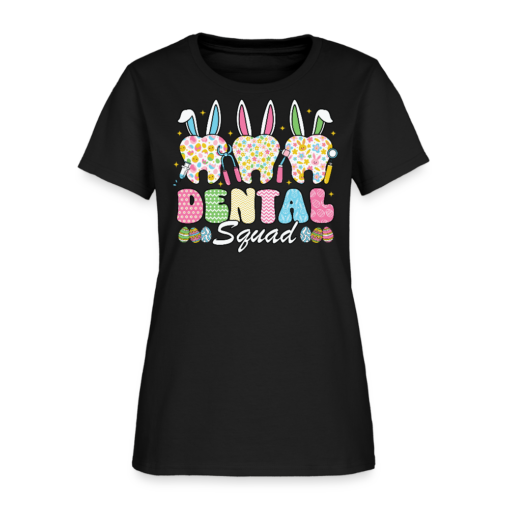 Dental Squad Funny Dentist Easter T-Shirt - black