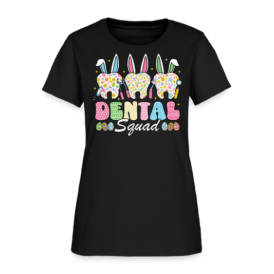Dental Squad Funny Dentist Easter T-Shirt - black