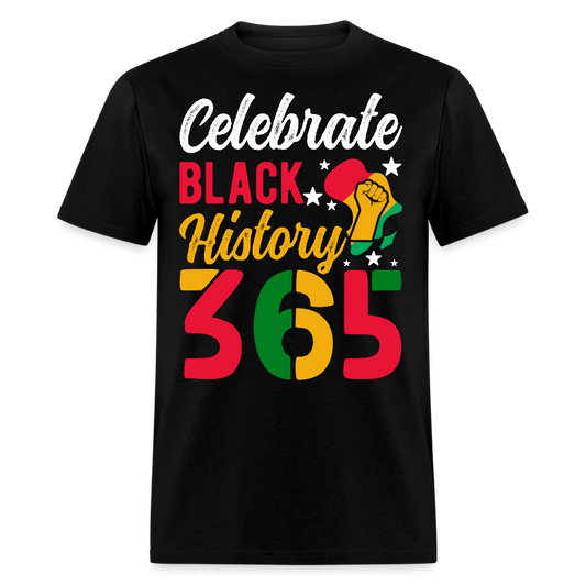 Celebrate Black History 365 Black Heritage T-shirt - black
