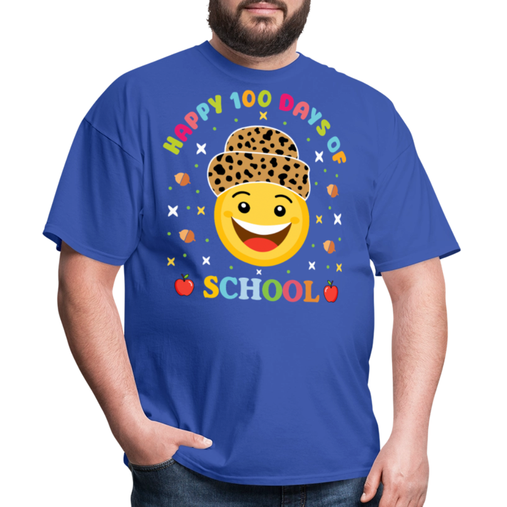 Leopard Print 100 Days Of School Shirt For Teachers Unisex T-Shirt - royal blue