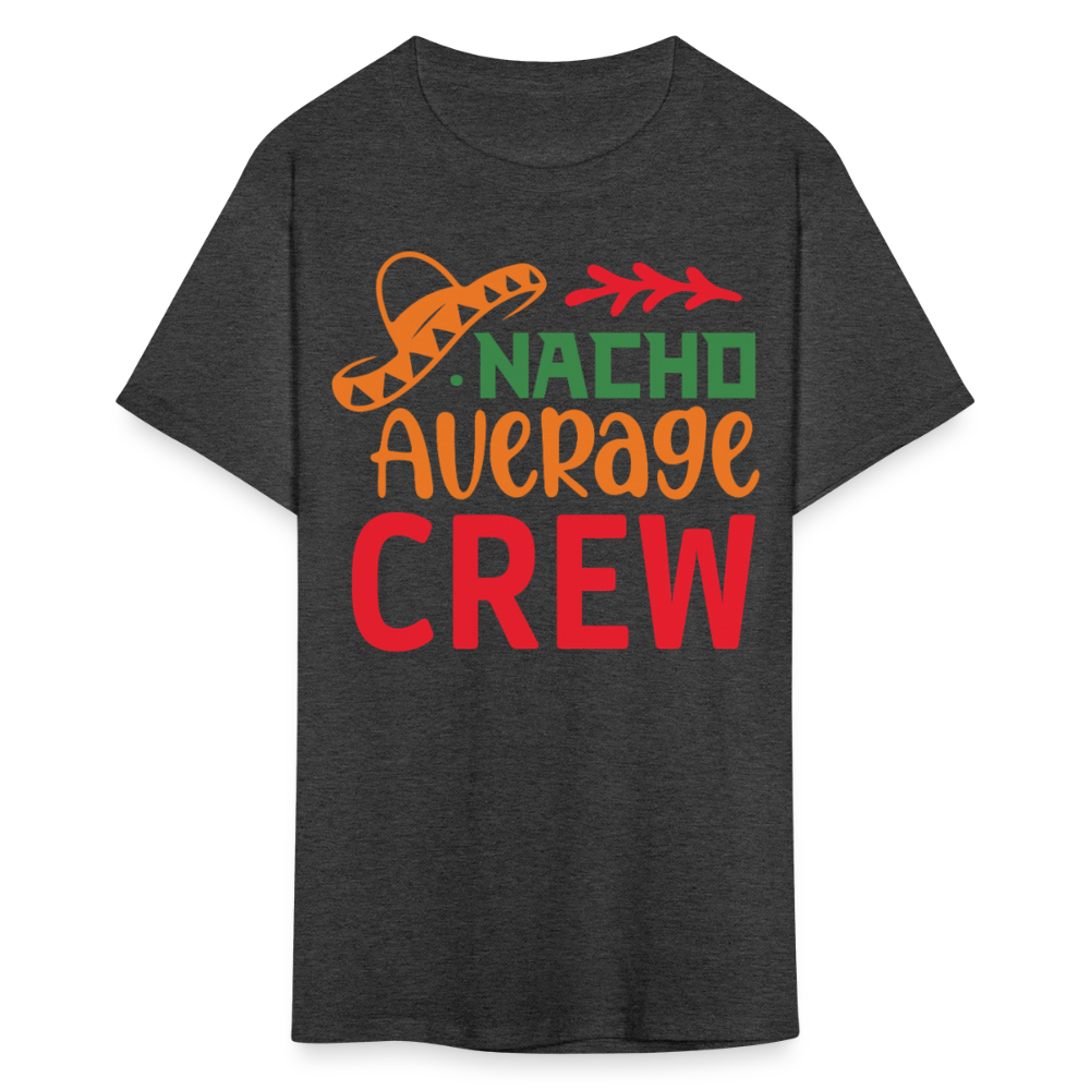 Cinco de Mayo Matching Nacho Average Crew T-shirt - heather black