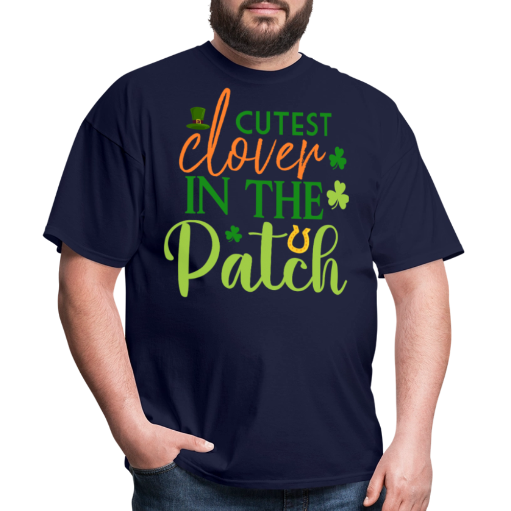 Cutest Clover In The Patch Outfit Cute St Patrick’s Day T-shirt - navy