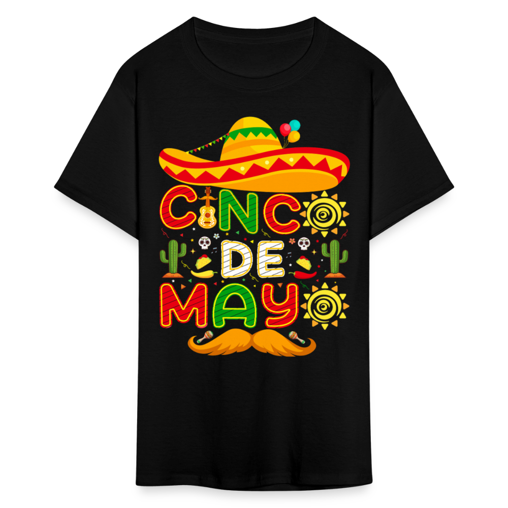 Mexican Fiesta Celebration Tee Cinco De Mayo Party T-shirt - black