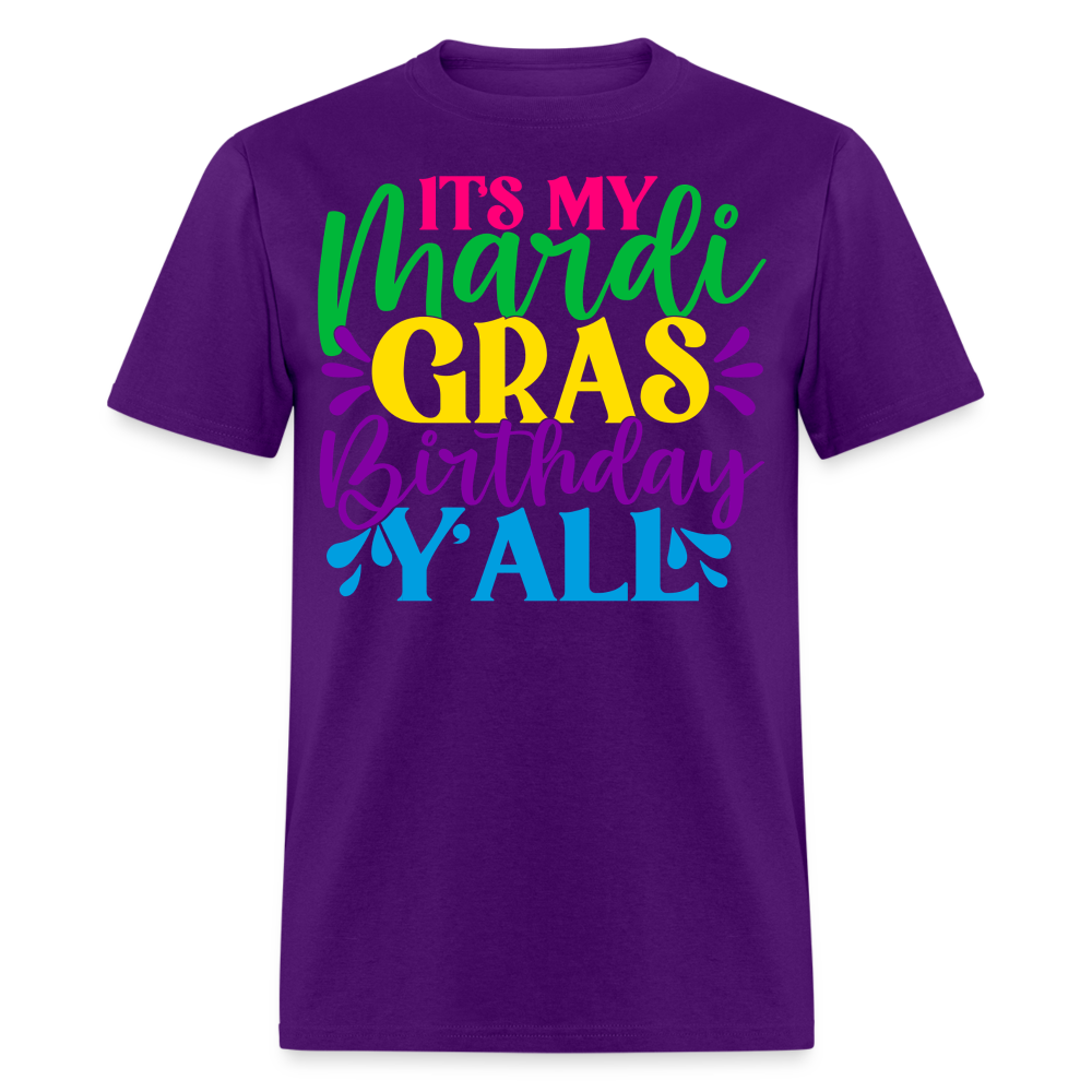 New Orleans Birthday Celebration Mardi Gras Birthday T-shirt - purple