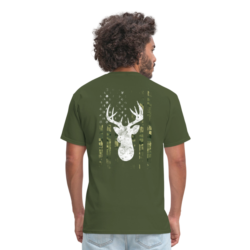 Camo American Flag USA Camouflage Unisex Classic T-Shirt - military green