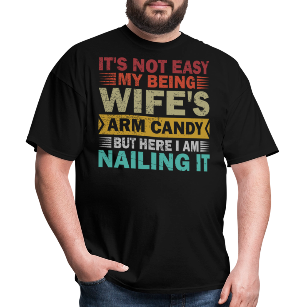 Wife’s Arm Candy Shirt Husband Humor Unisex T-Shirt - black