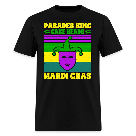 Mardi Gras King Shirt for Parades Louisiana Festival Mask T-shirt - black
