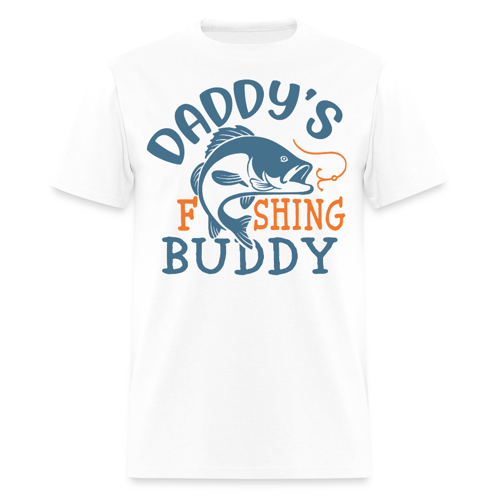 Daddy's Fishing Buddy Gifts For Dad T-Shirt - white