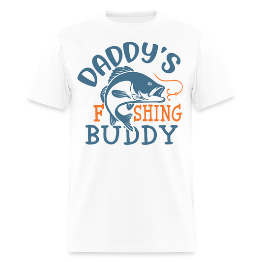 Daddy's Fishing Buddy Gifts For Dad T-Shirt - white