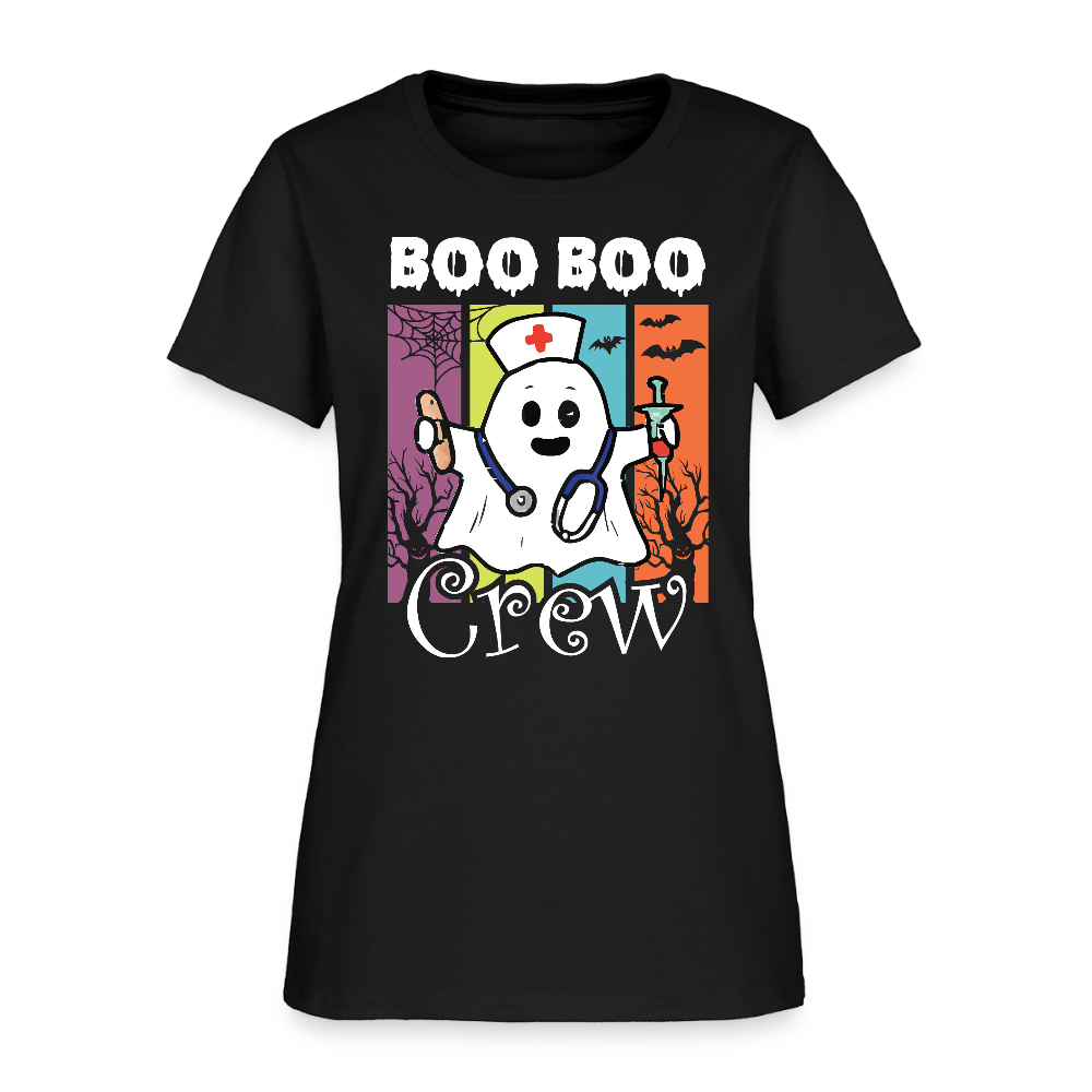 Boo Boo Crew Funny Nurse Halloween T-Shirt - black