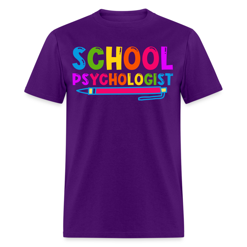 Best Gifts For School Psychologists Mental Health Unisex T-Shirt - purple