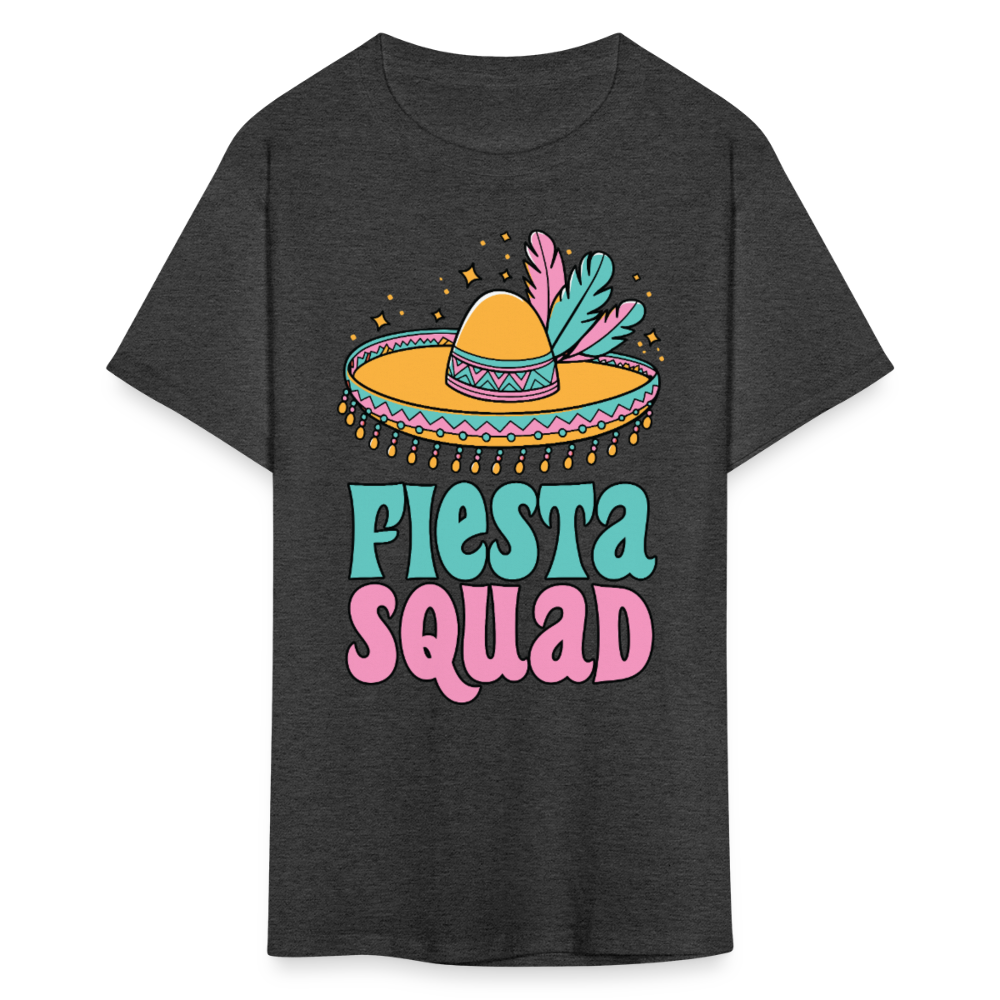 Fiesta Squad Matching Shirts For Cinco de Mayo Sombrero Design T-shirt - heather black
