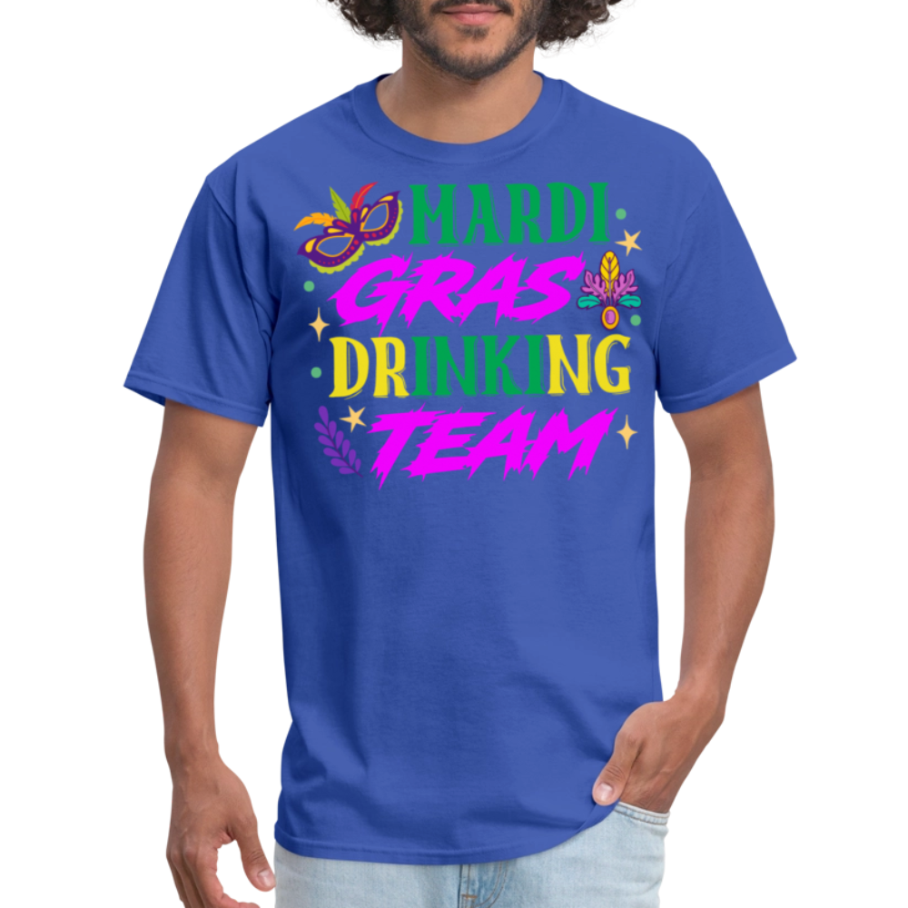 Funny Mardi Gras Party Tee Mardi Gras Drinking Team T-shirt - royal blue