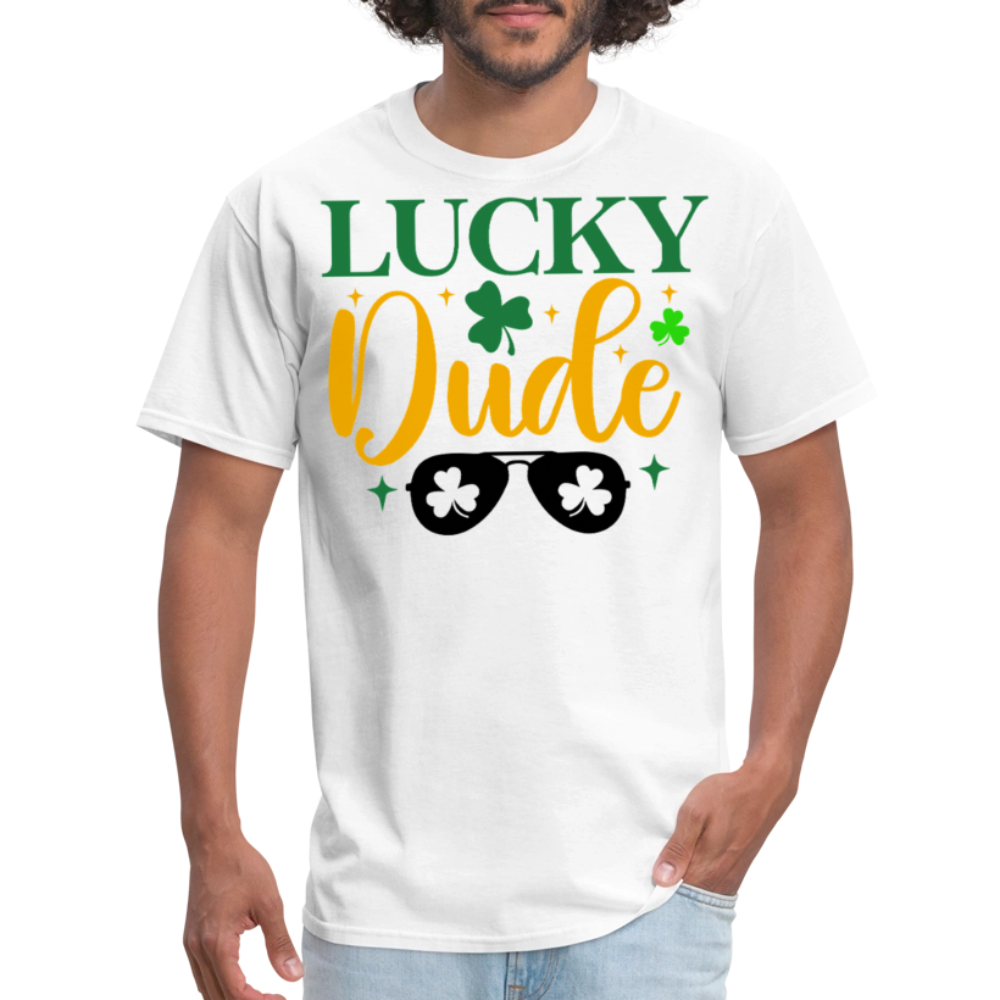 St Patrick’s Day Lucky Dude T-shirt - white