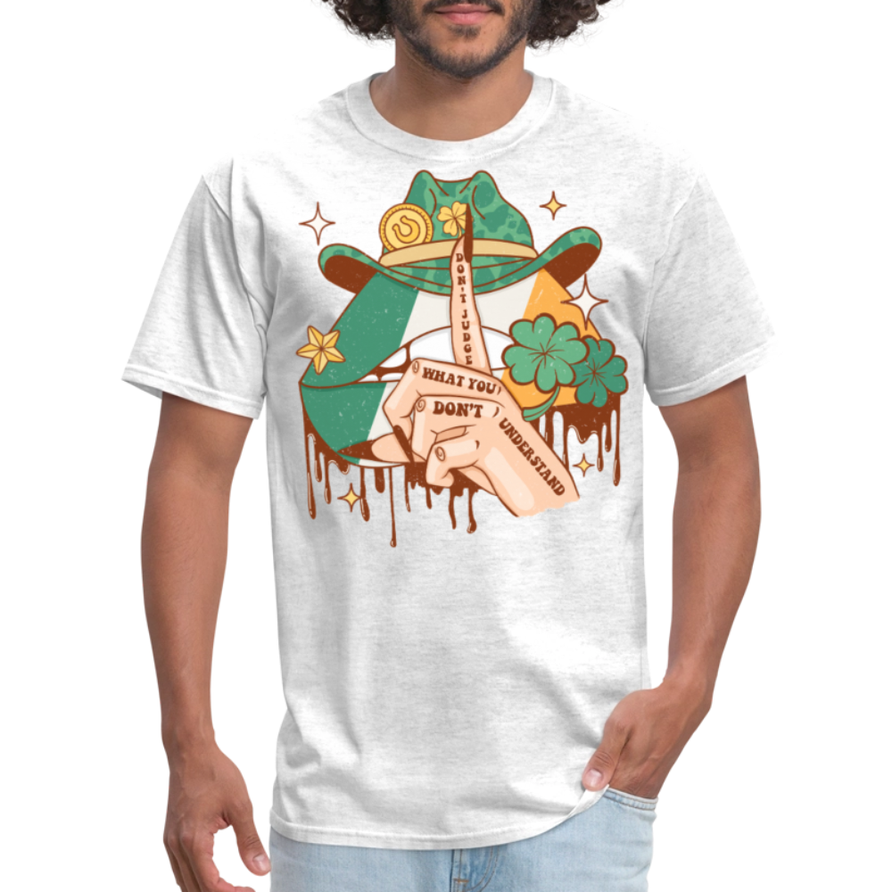 St Patrick’s Day Western Cowboy Hat T-shirt - light heather gray