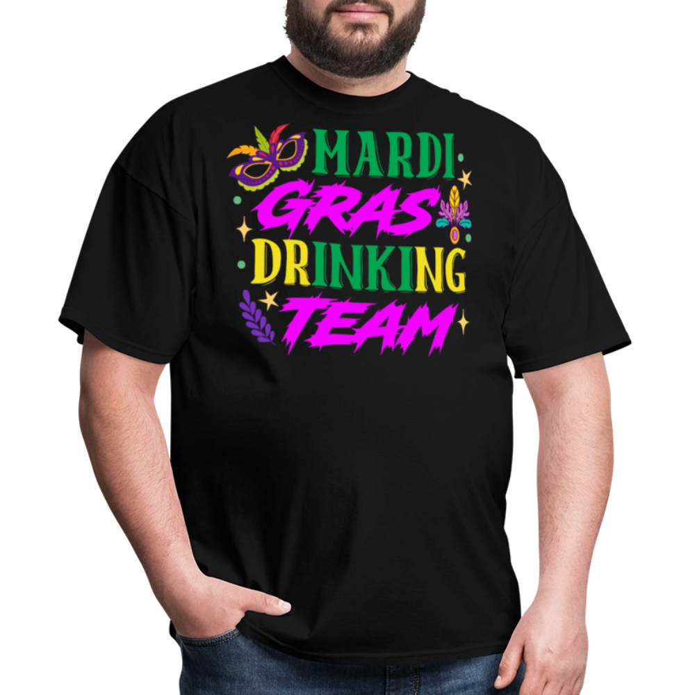 Funny Mardi Gras Party Tee Mardi Gras Drinking Team T-shirt - black