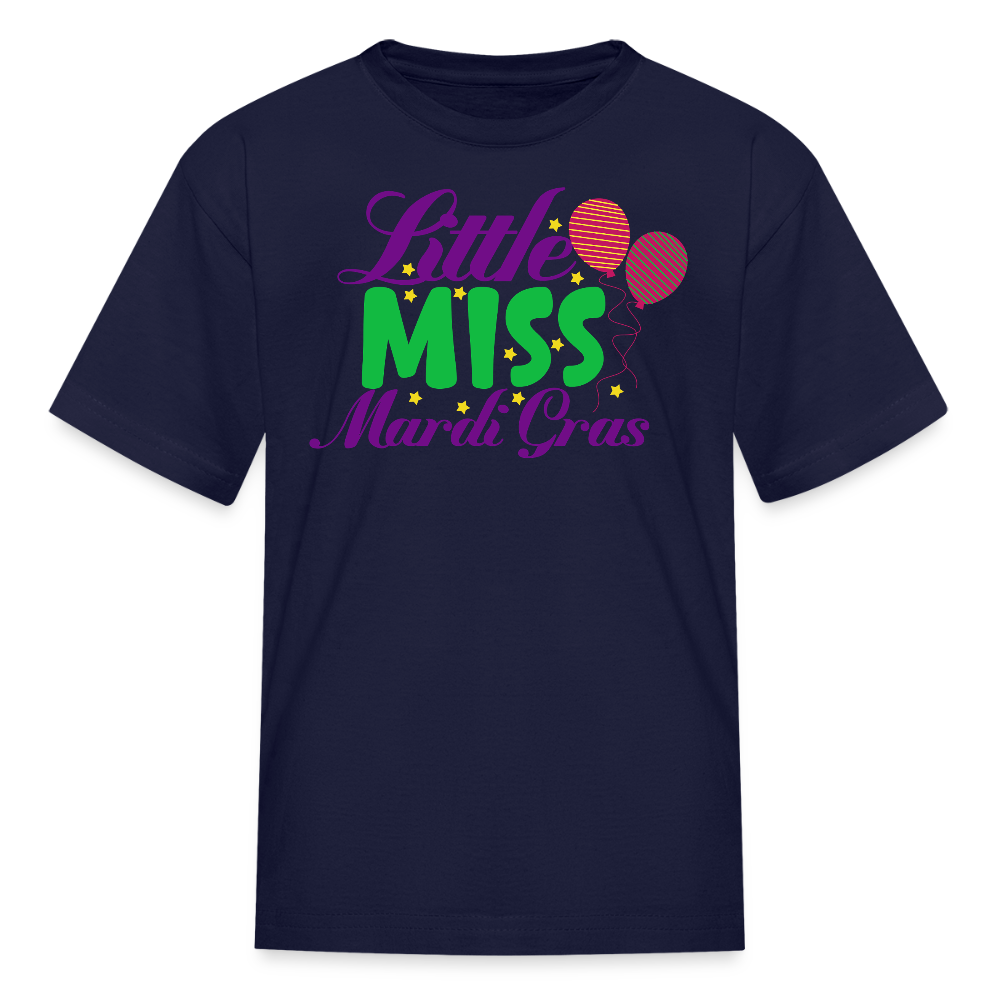 Kids' Mardi Gras Party Tee Little Miss Mardi Gras T-shirt - navy