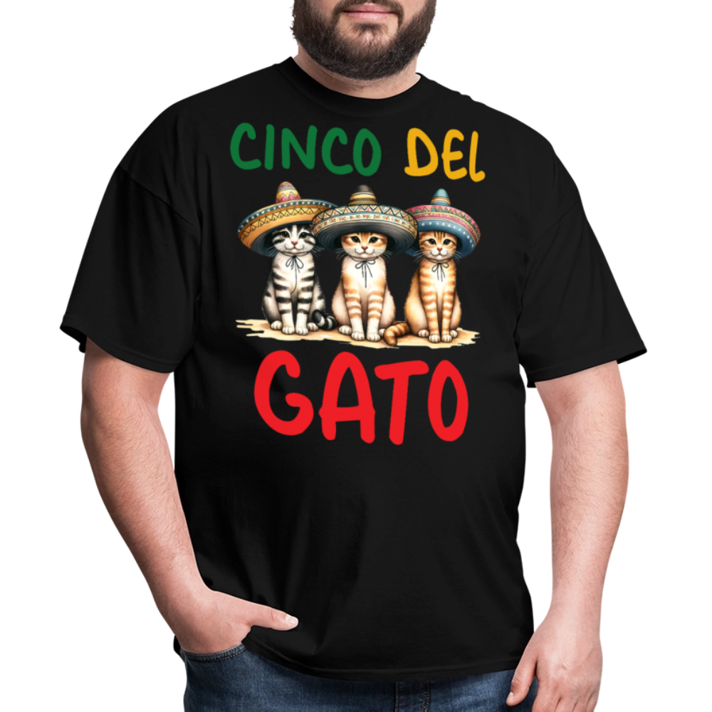 Cinco De Mayo Kitten Graphic Tee Funny Fiesta Cat T-shirt - black