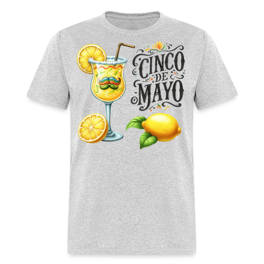 Funny Mexican Drink-themed Fiesta Tee Cinco De Mayo Party T-shirt - heather gray