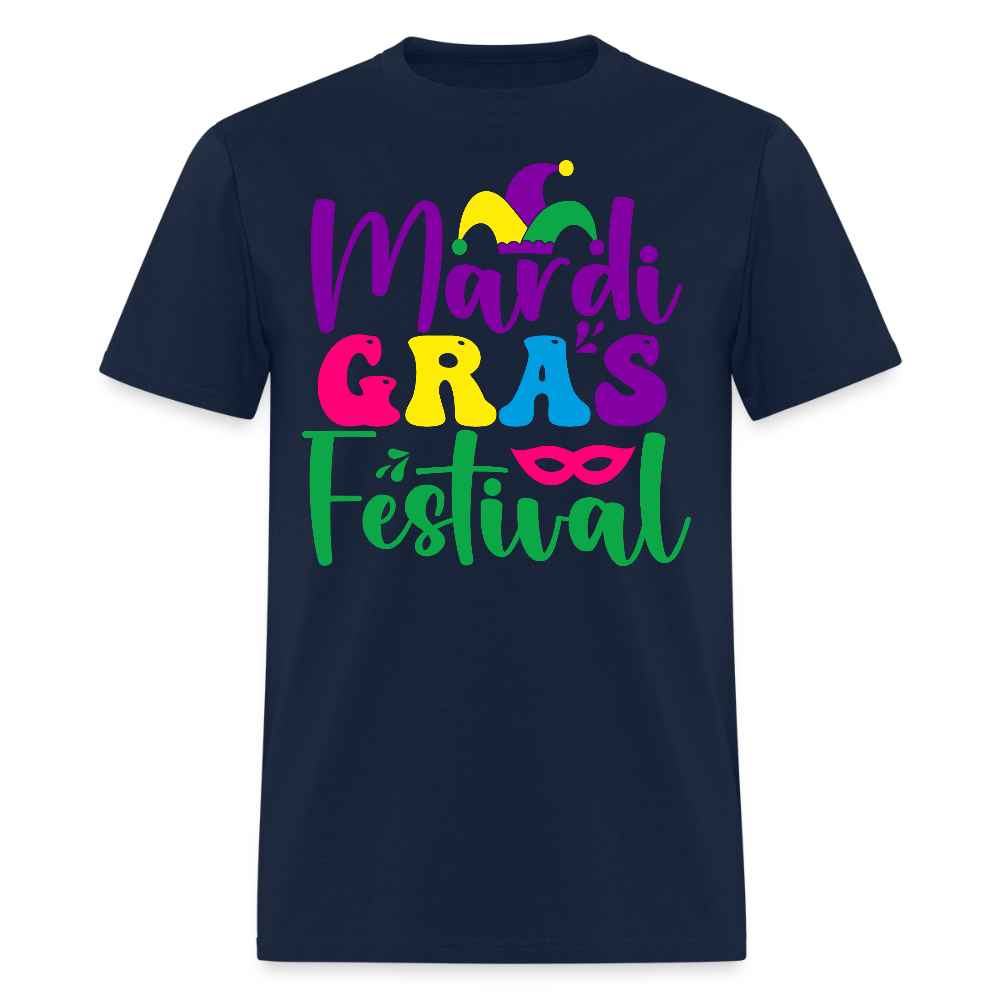 Funny and Stylish Mardi Gras Celebration Unisex T-shirt - navy