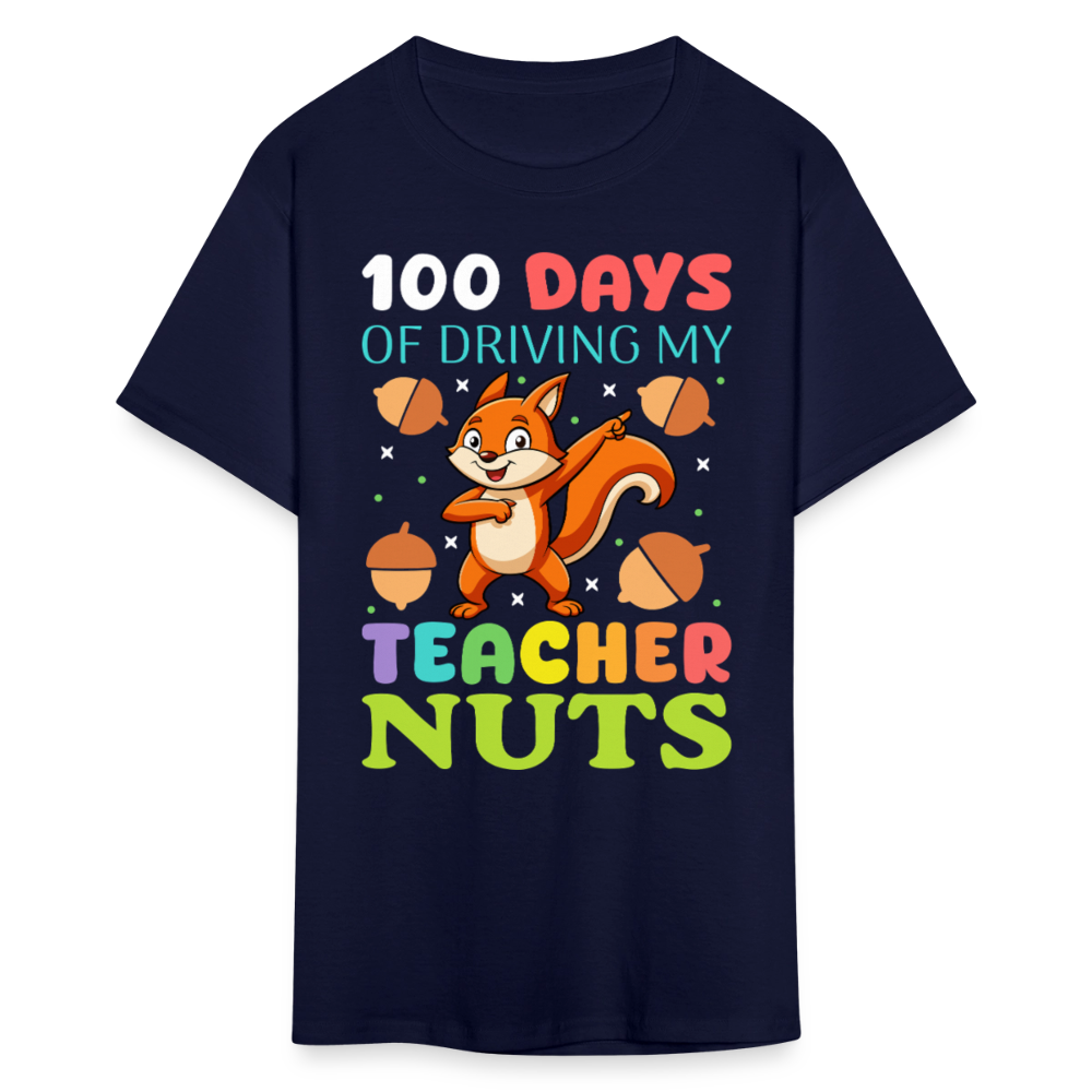 100 Days Of Driving My Teacher Crazy Shirt Funny School Teacher T-shirt - navy