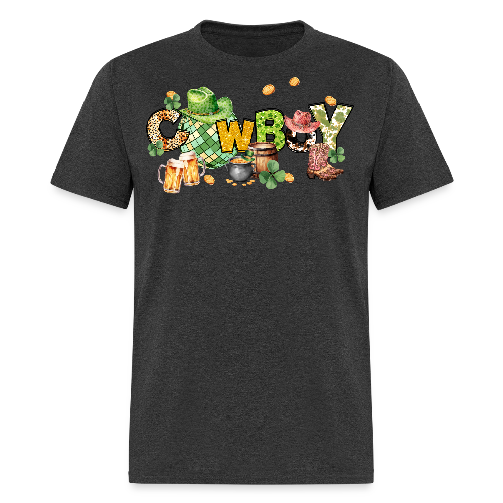 Lucky Cowboy St Paddy’s Party T-shirt - heather black