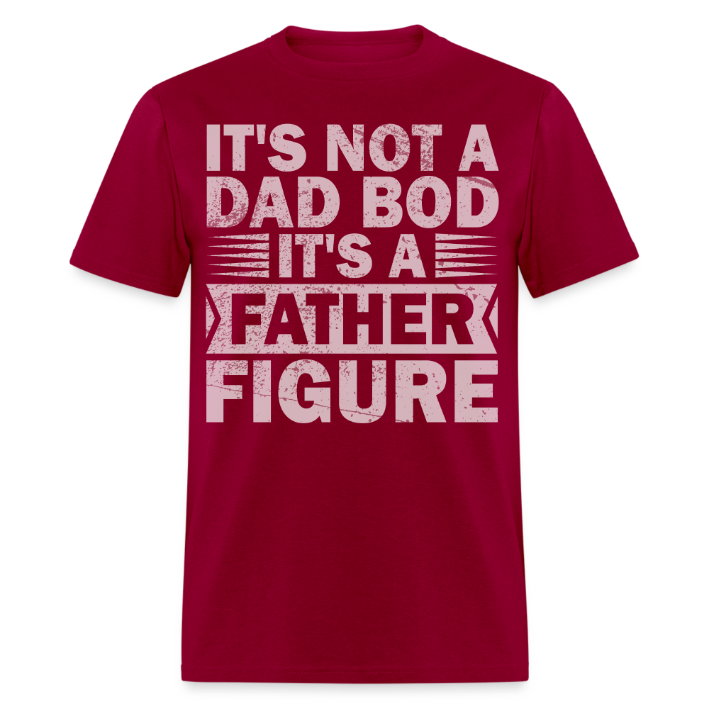 Funny Dad Bod T-shirt For Men Father Figure Shirt - dark red