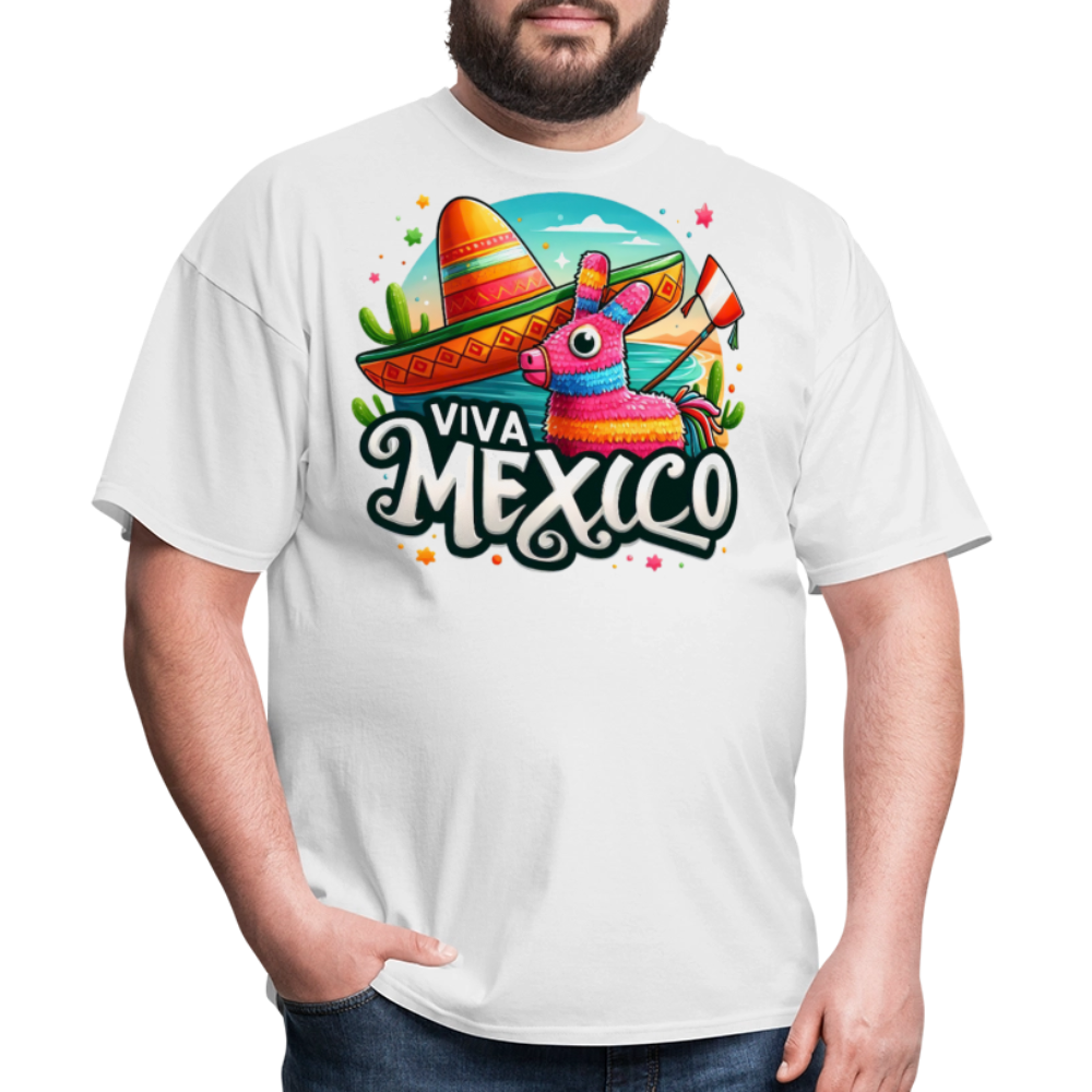 Colorful Mexican Pinata-themed Gifts Viva Mexico Party T-shirt - white