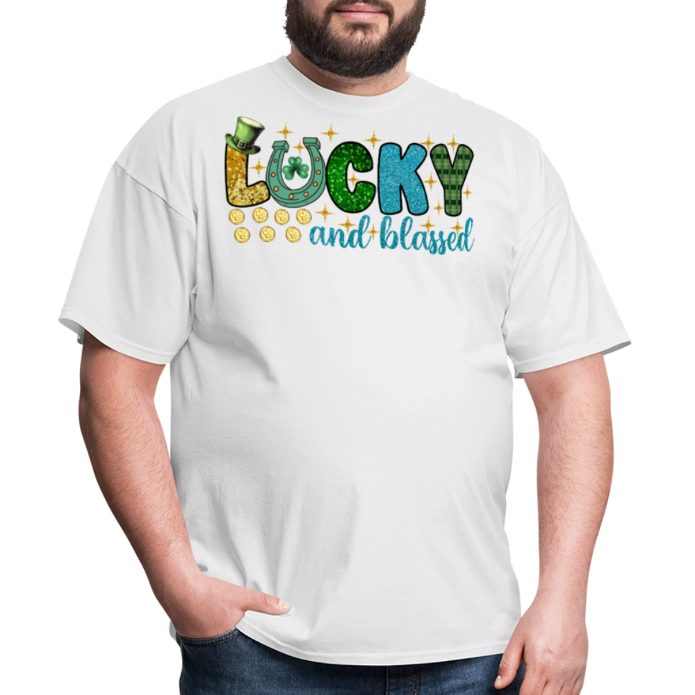 Lucky And Blessed St Patrick’s Day T-shirt - white