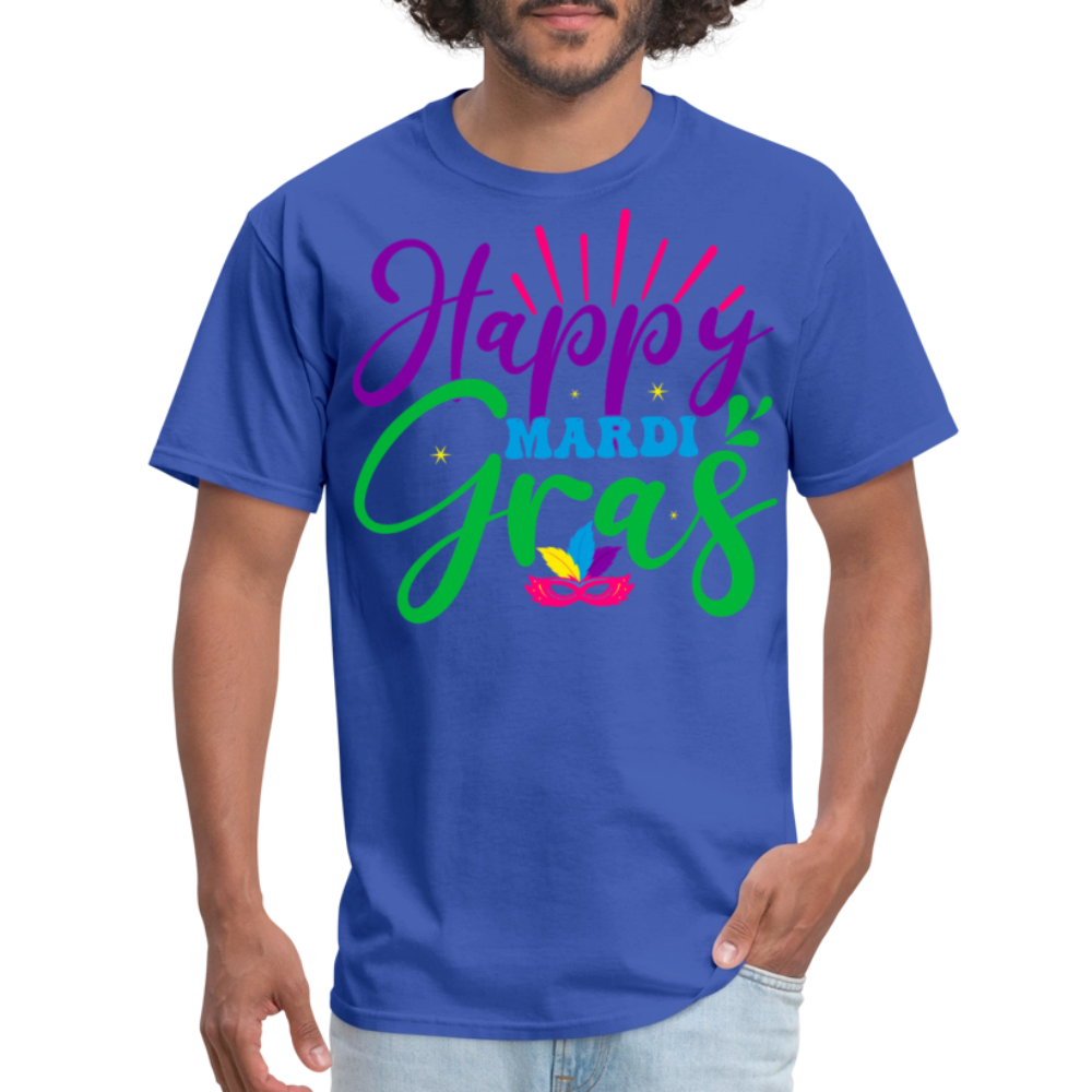 Happy Mardi Gras Party Unisex Classic T-shirt - royal blue