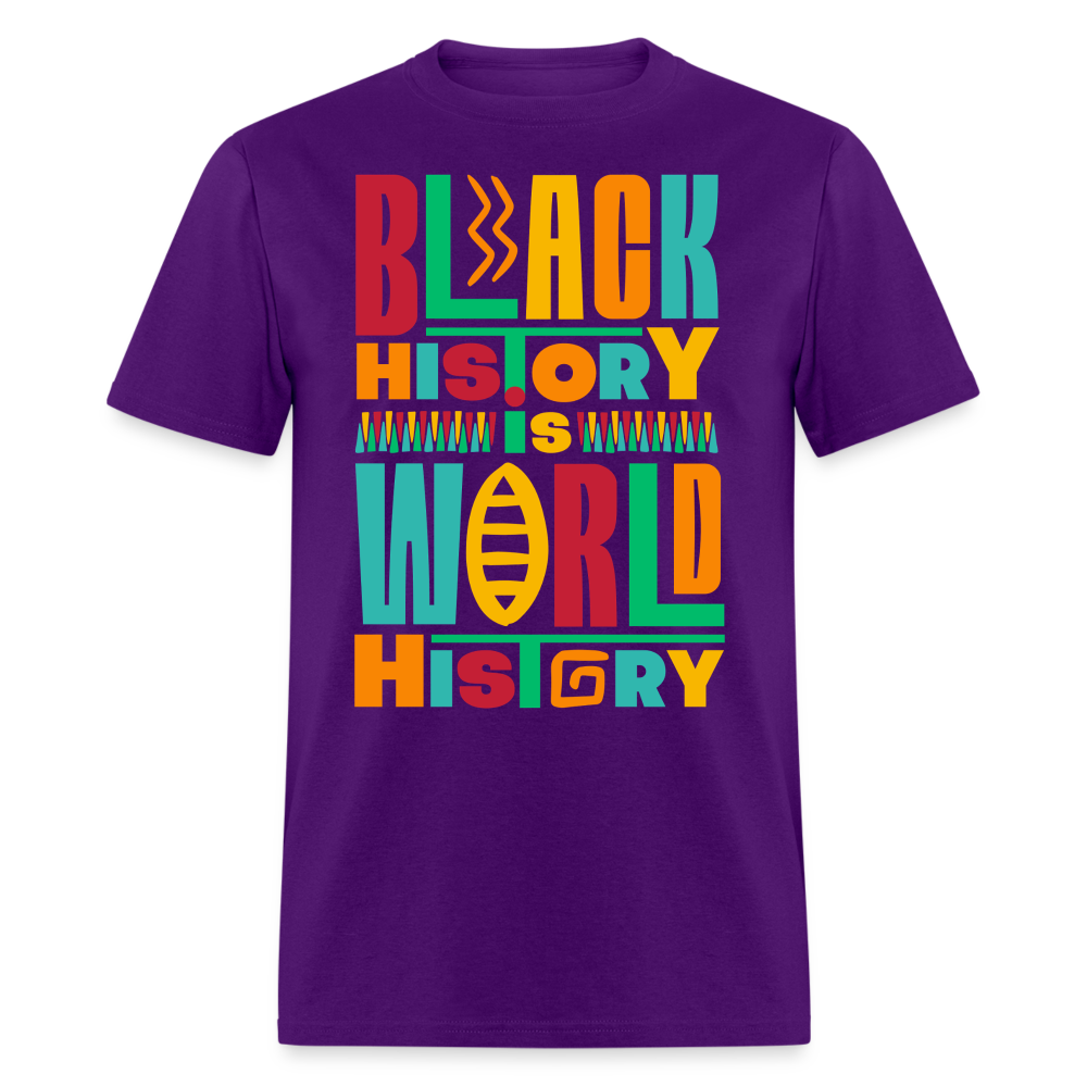 Black History Is World History Shirt Black Empowerment T-shirt - purple