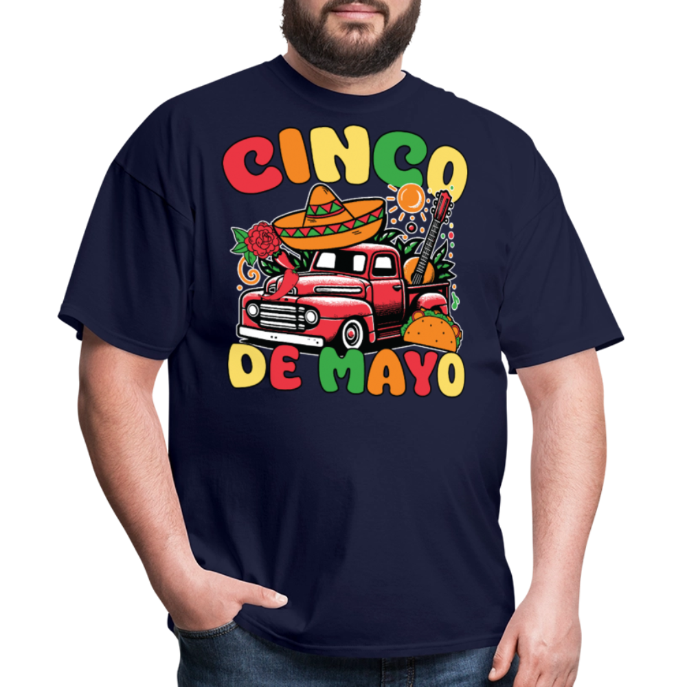 Cinco de Mayo Vintage Truck Tee Mexican Fiesta Party T-shirt - navy